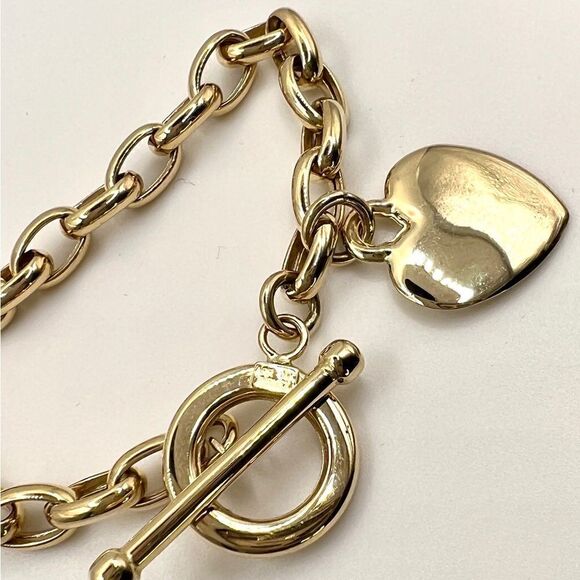 New, 10k Heart Charm Bracelet - Picture 5 of 5